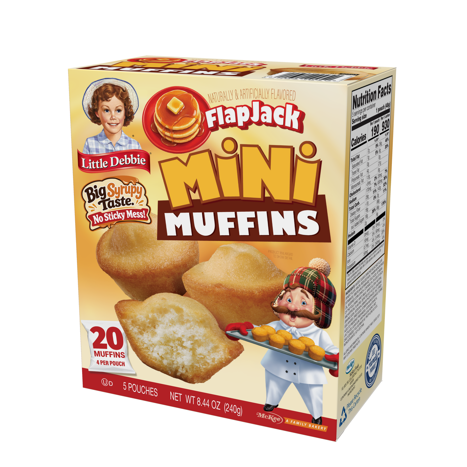 A box of little debbie flapjack mini muffins