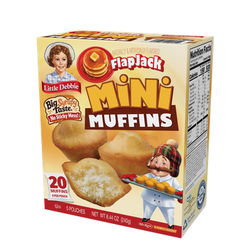 A box of little debbie flapjack mini muffins