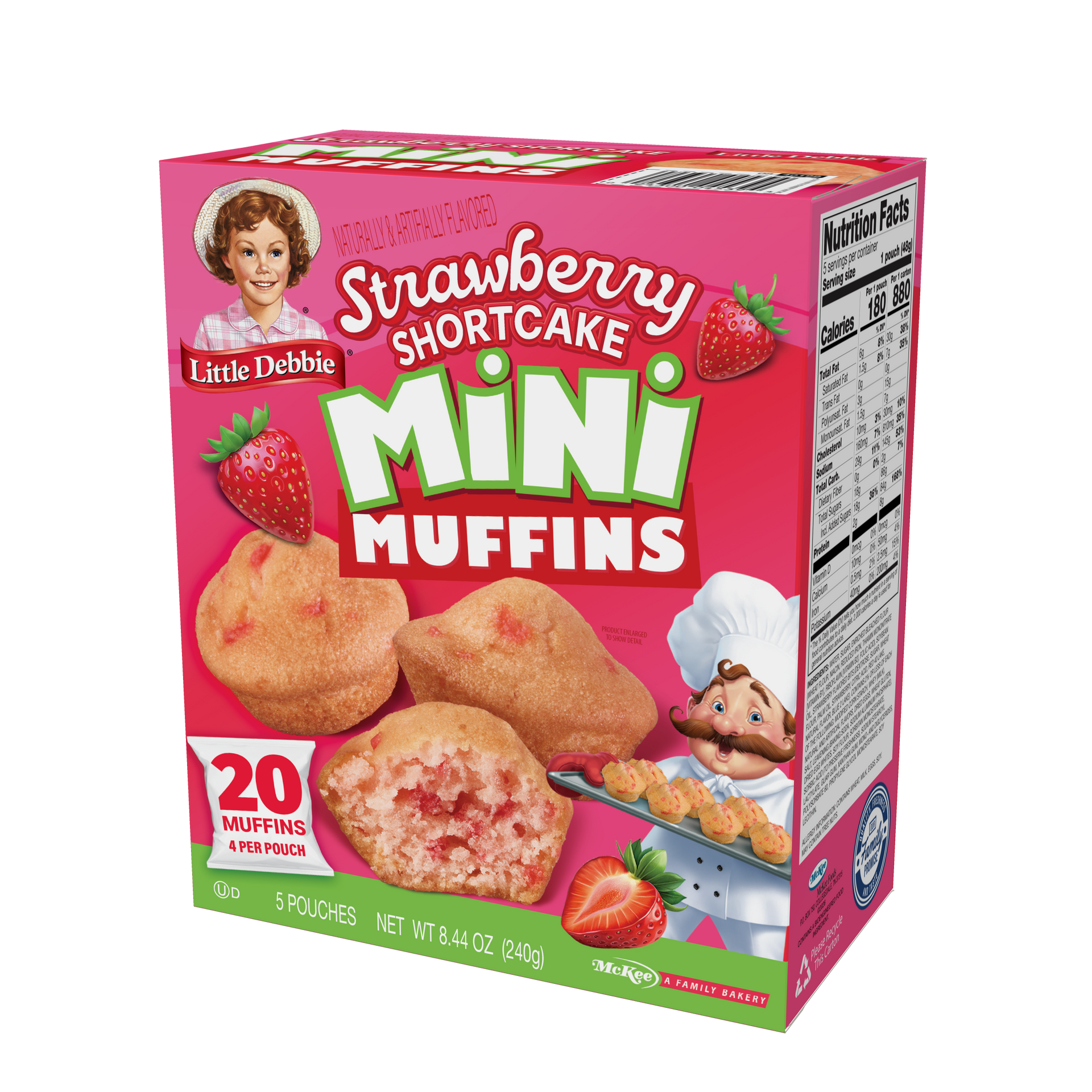 A box of strawberry shortcake mini muffins