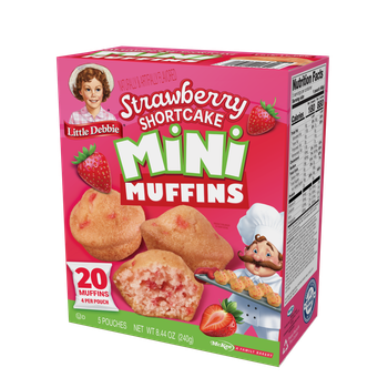 A box of strawberry shortcake mini muffins