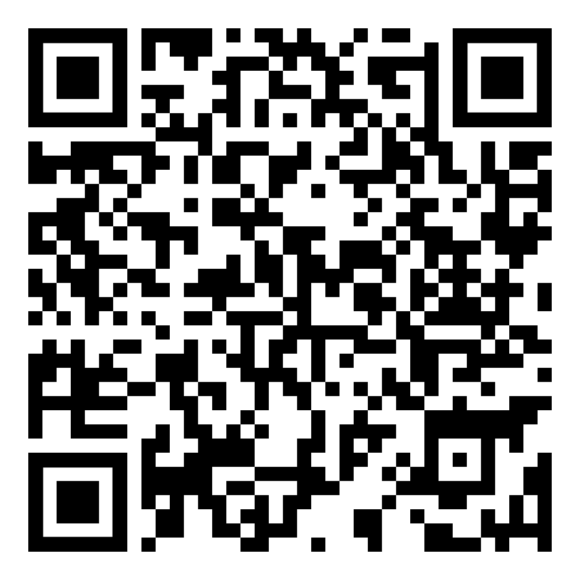QR code pattern in black and white.