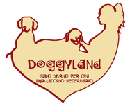 Logo: due cani, la sagoma di una donna e la scritta