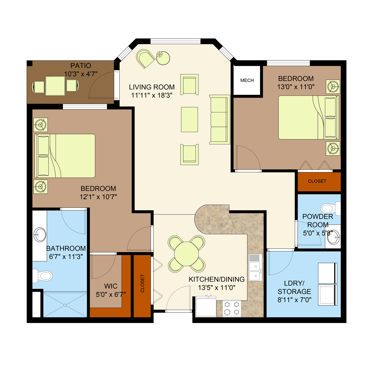 Two -Bedroom Apartment