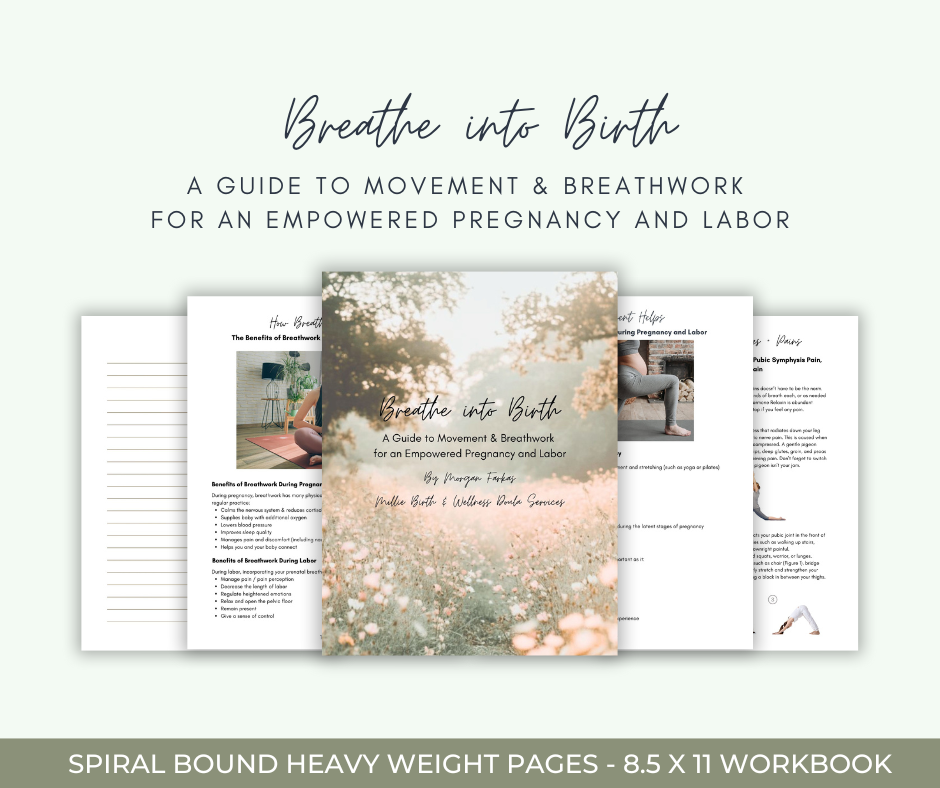 Breathe into Birth: A Guide to Movement & Breathwork for an Empowered Pregnancy and Labor Spiral Bound Copy