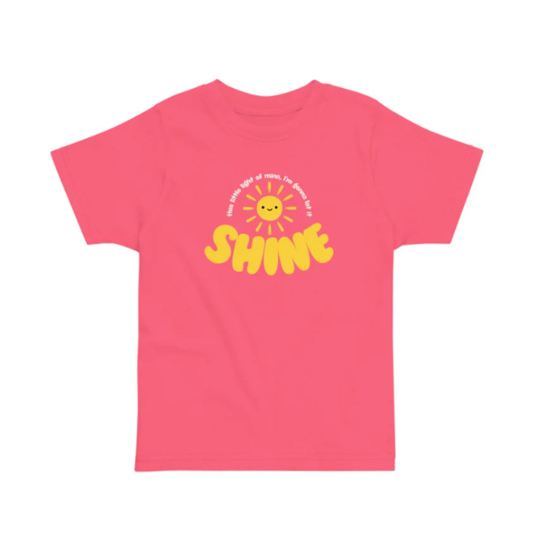 Pink t-shirt with the word