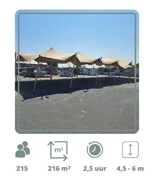 Tent op palen huren Emmeloord