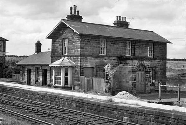 Shincliffe Station buildings, 1966. Note the corner of the Signal Box to the far left.