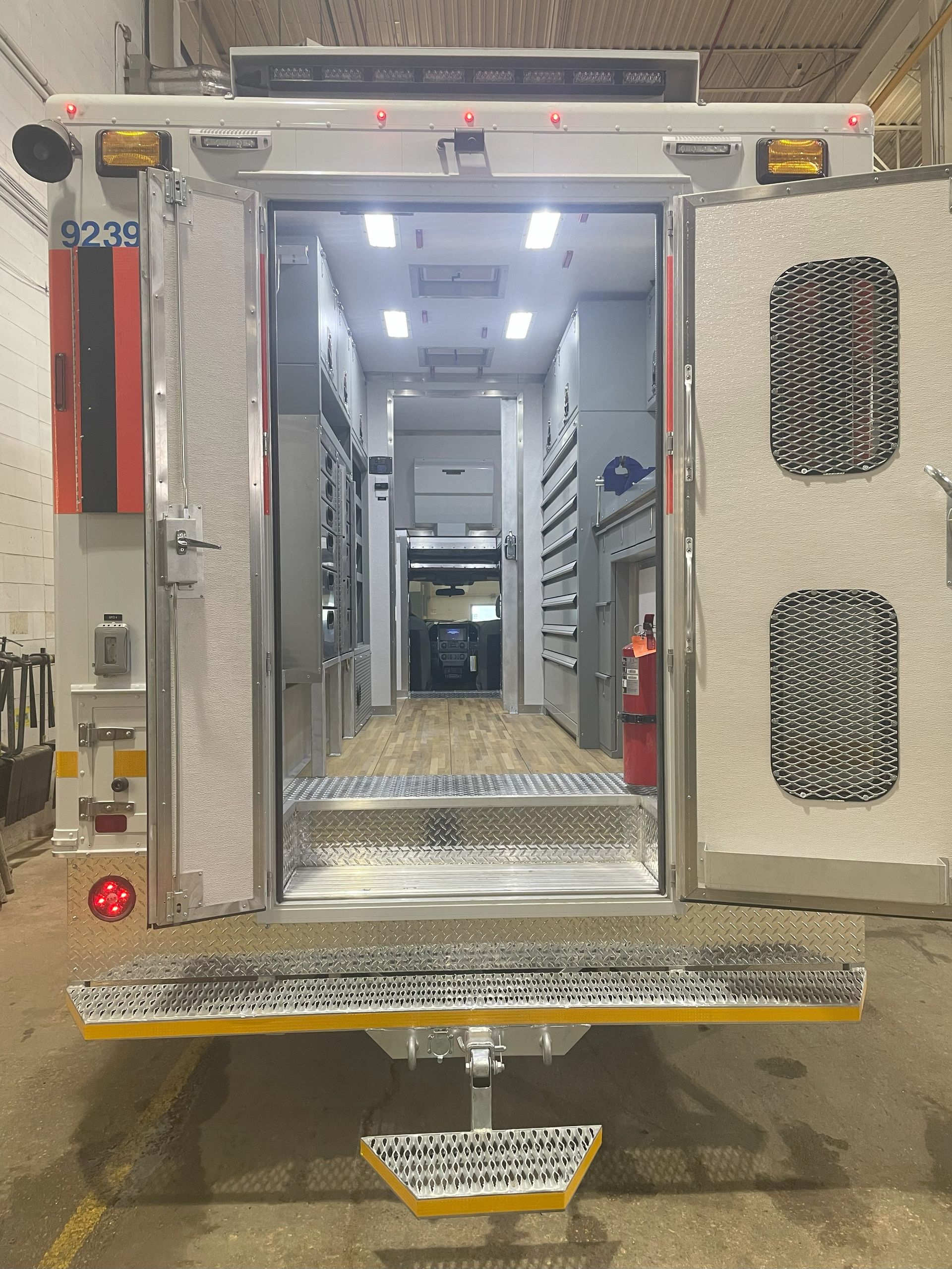 Manitoba Hydro Custom Truck Body - Rear doors open