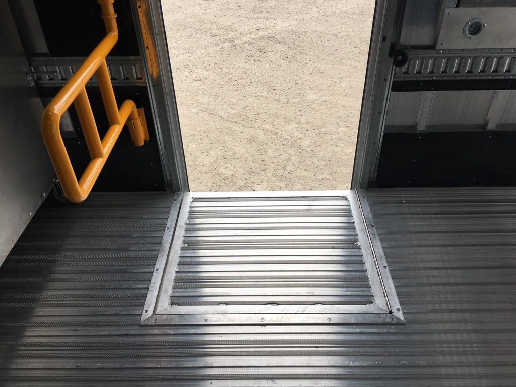 Laundry and Linen Truck Body - Stairs closed door open