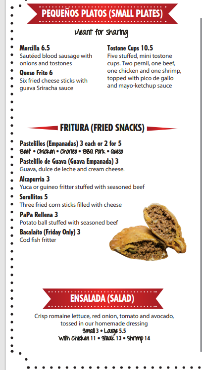 Menu — Union, NJ — El Lechon De Negron