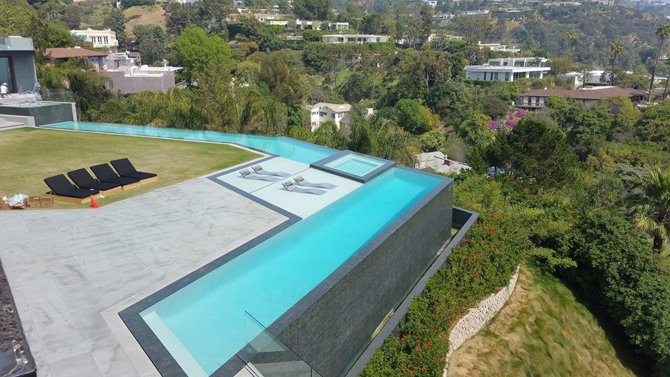 pool with beatiful front view