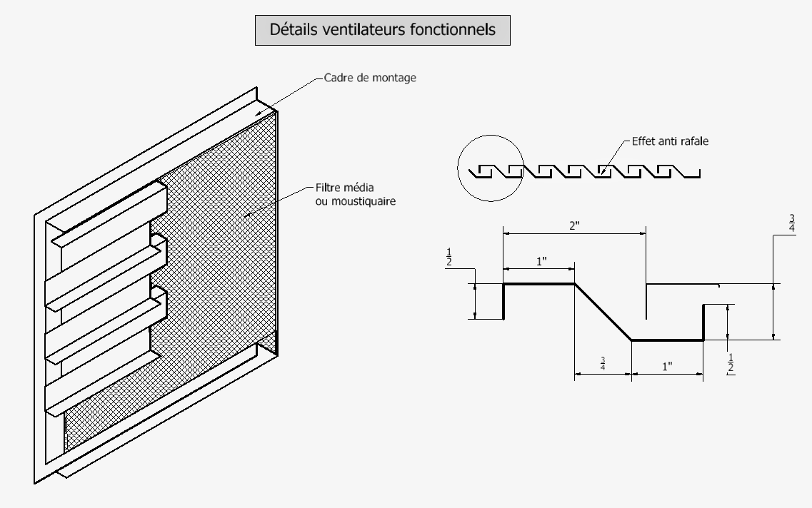 Un dessin en noir et blanc d'un ventilateur fonctionnel