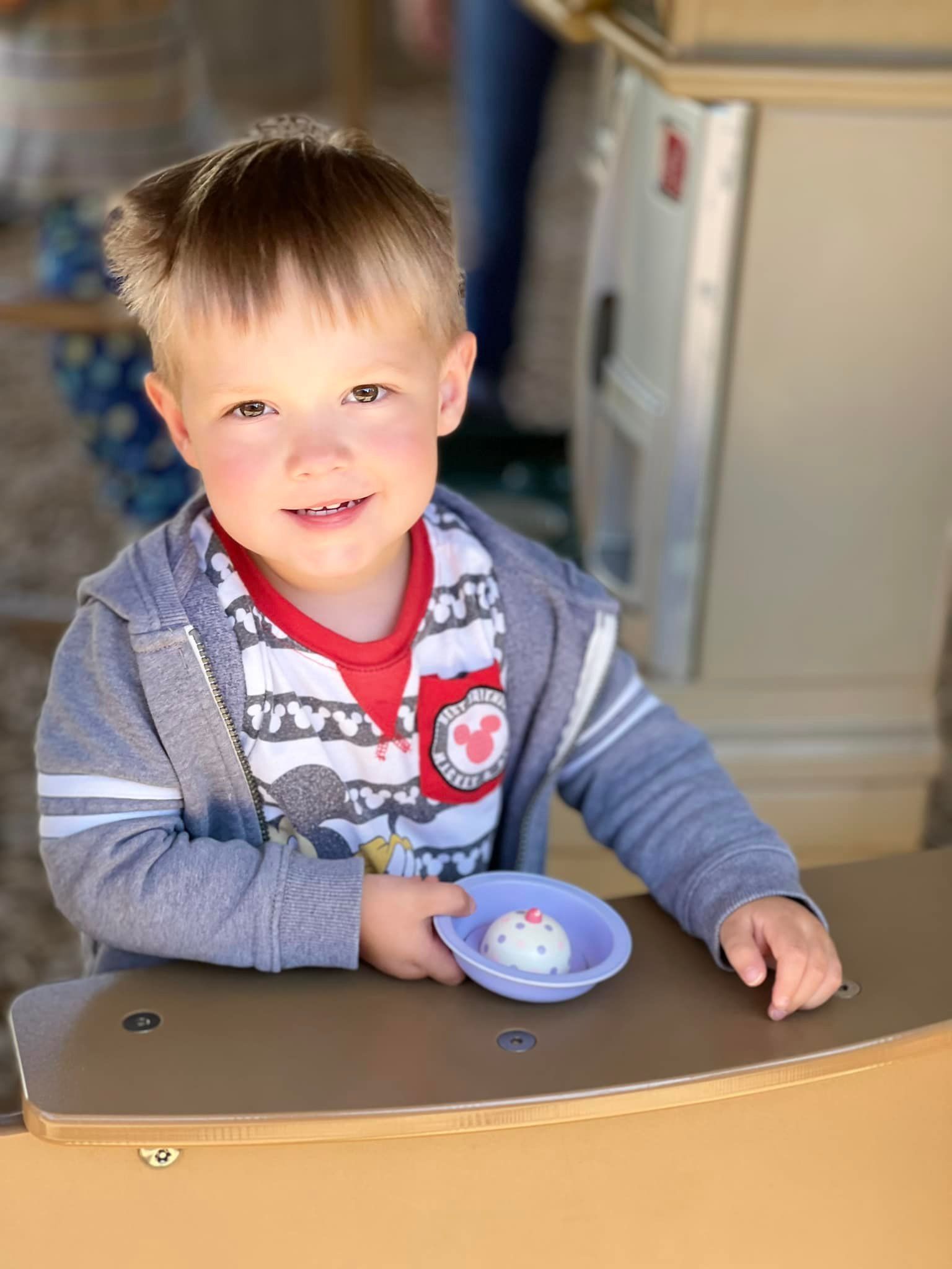 Young boy smiling