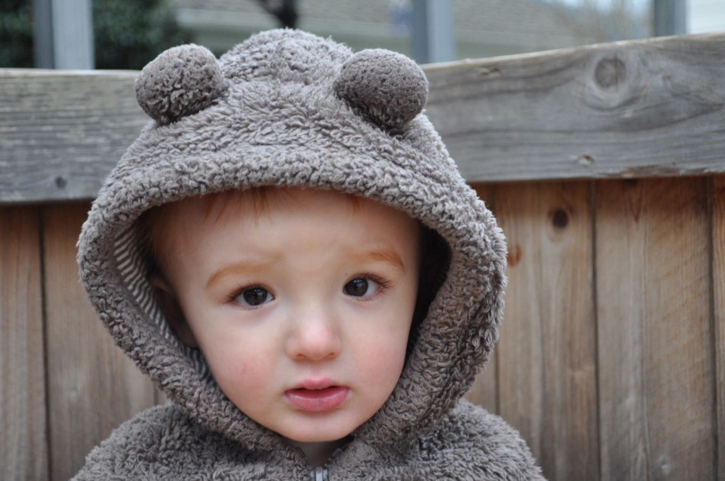 Toddler in a fuzzy