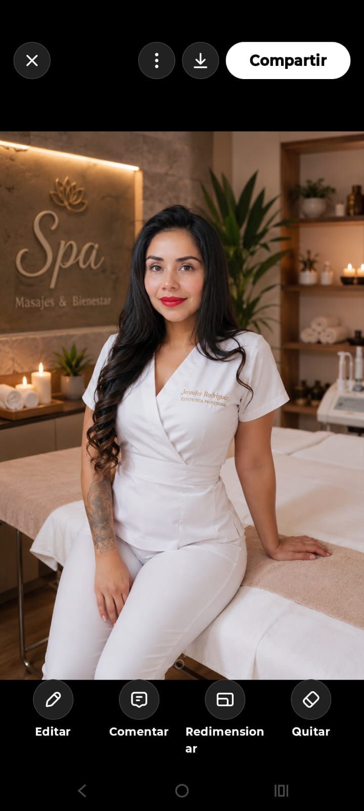 Esteticista aplicando un tratamiento facial a una clienta en un spa, con toallas blancas y guantes rosas.