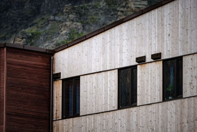 wood siding facade