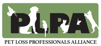 PPA Pet Loss Professionals Alliance logo with black letters on a green background and pet silhouettes