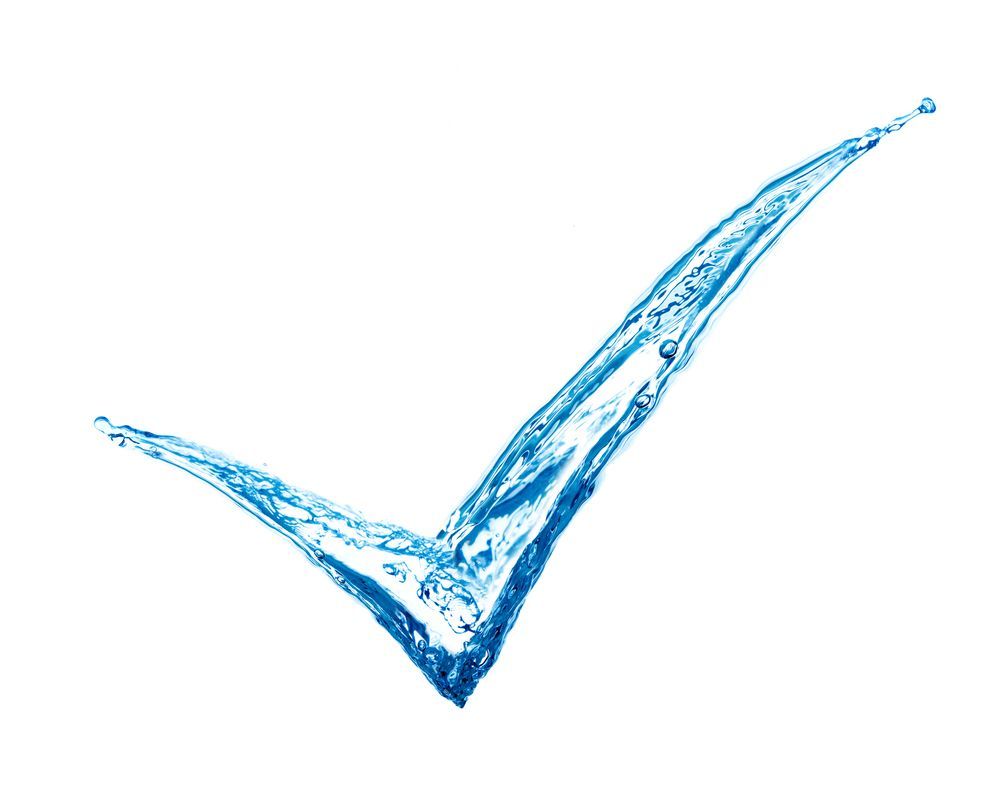 A Blue Check Mark Made of Water on A White Background - Healthy Cleaning Solutions in Scotts Head, NSW