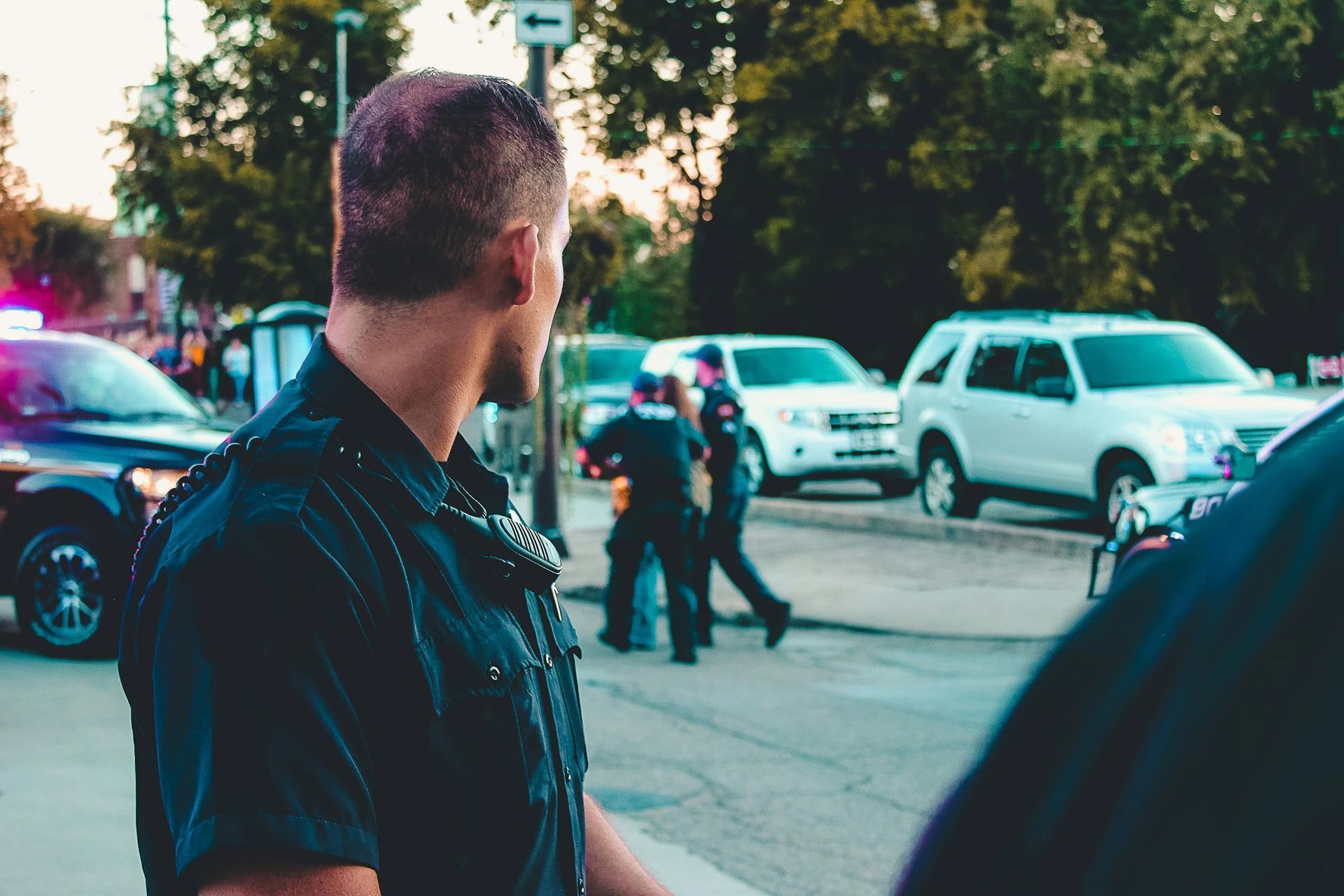 photo of police at a crime scene