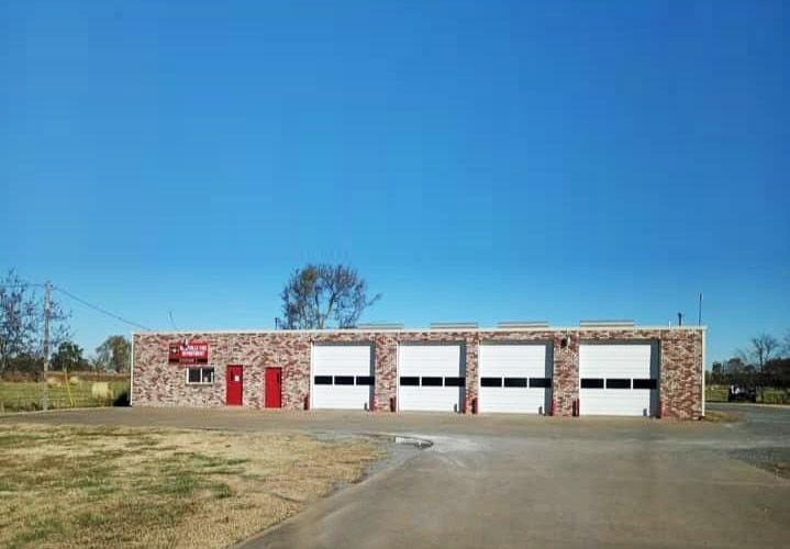 Town of Westville Volunteer Fire Department station with four bays