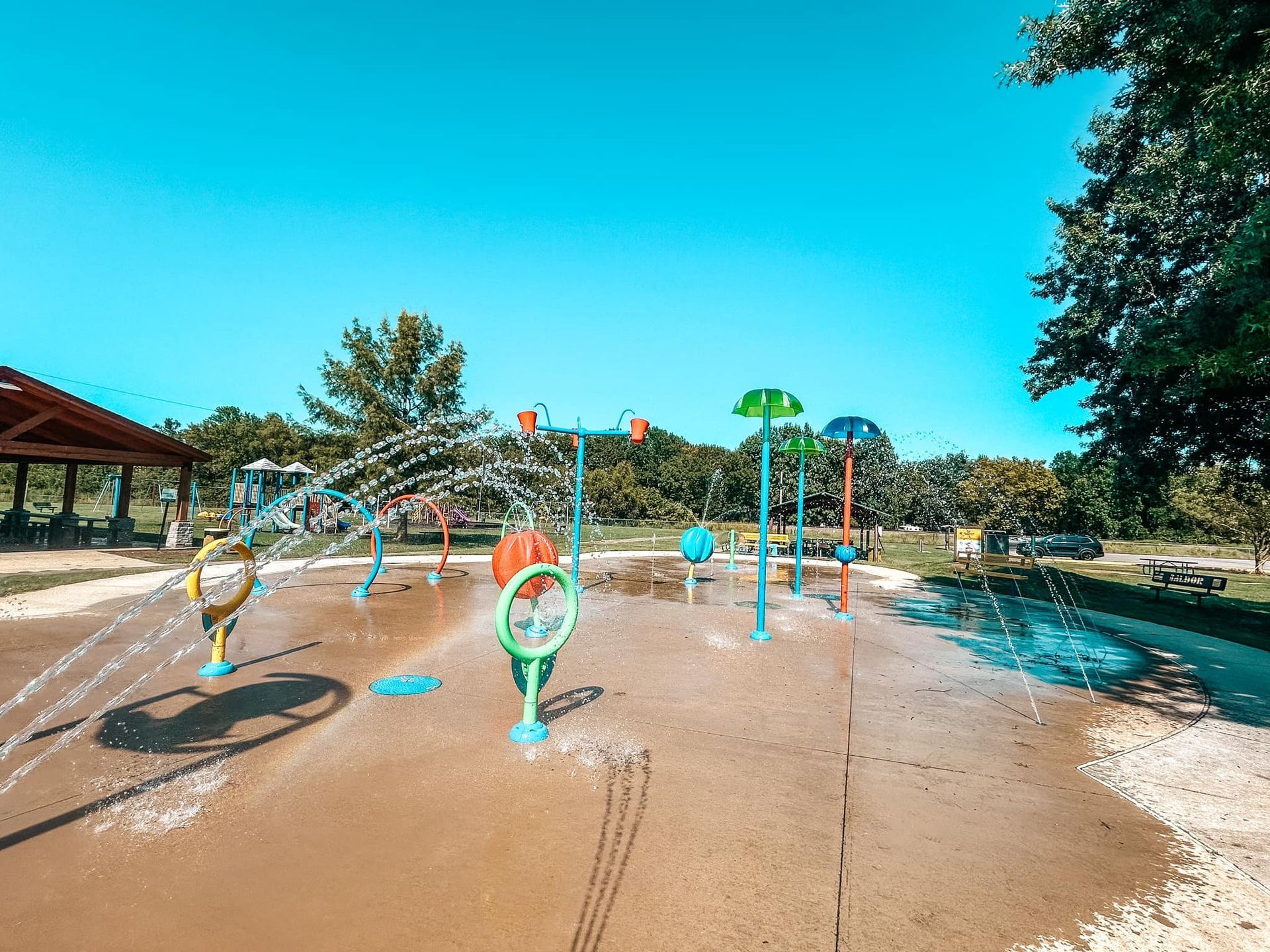 Photo of a splash pad in Westville, Oklahoma