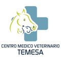 Logo: icone di cavallo, gatto e cane su una croce blu. Sotto, "Centro Medico Veterinario TEMESA".