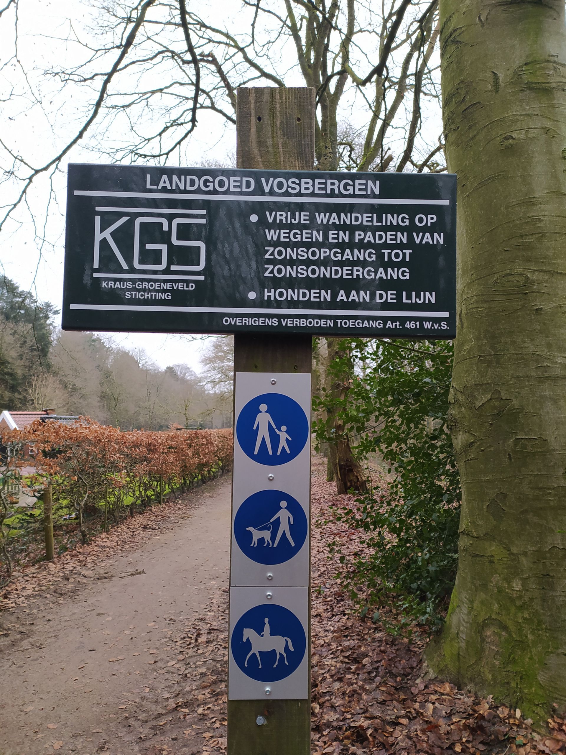 Landgoed vosbergen wandelpad KGS