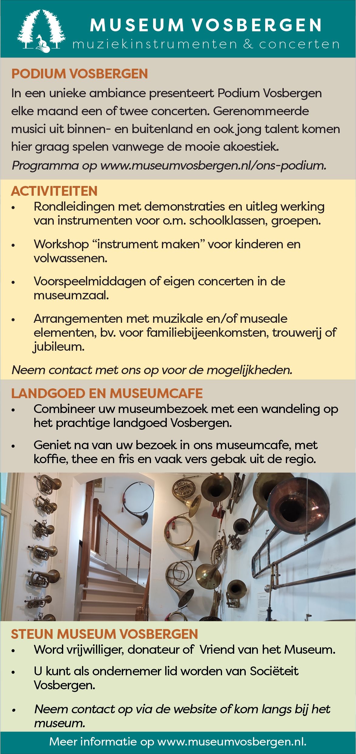Een poster voor het museum vosbergen in noorwegen