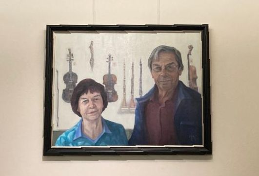 Schilderij van de oprichters van Museum Vosbergen