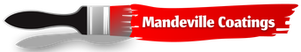 A logo for Mandeville Coatings with a brush and red paint