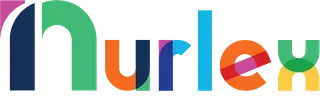 Colorful “Hurley” logo in multicolored letters on a white background
