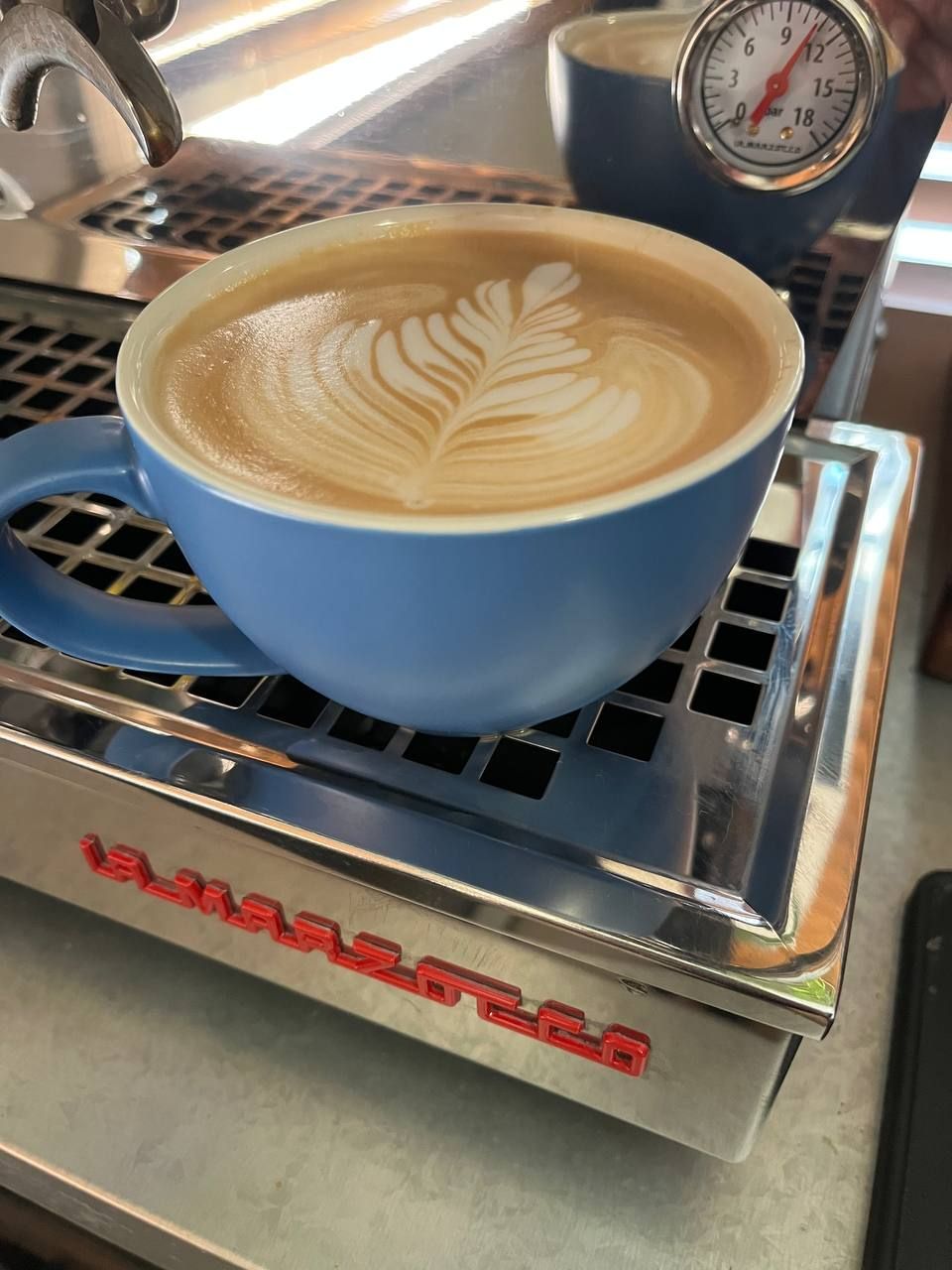 Handcrafted latte art from the Bake and Grind mobile espresso bar