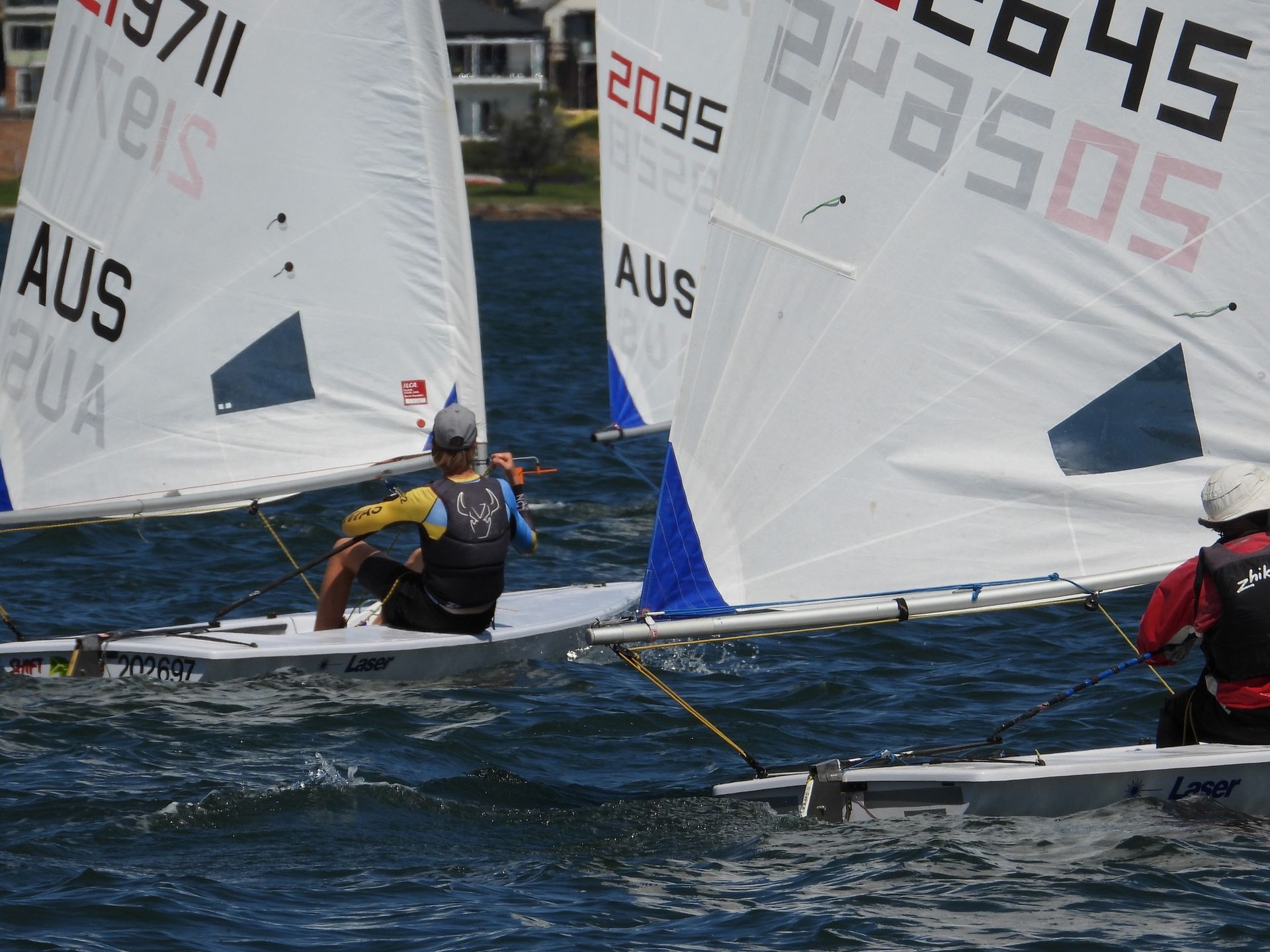 Two Sailboats Racing on Water — Gosford Sailing Club in Gosford, NSW