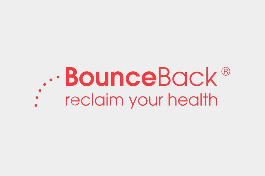 Bounceback reclaim your health logo on a white background