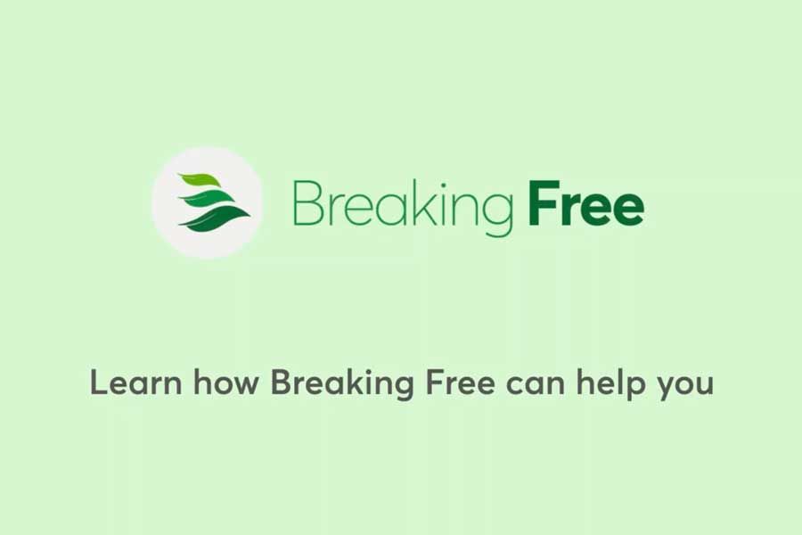 The logo for breaking free can help you learn how breaking free can help you.