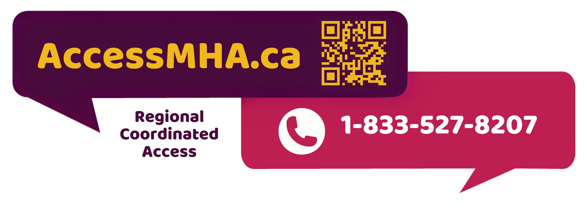 A purple and pink speech bubble with the words `` regional coordinated access '' on it.