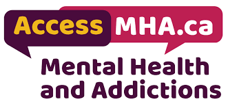 A logo for access mha.ca mental health and addictions