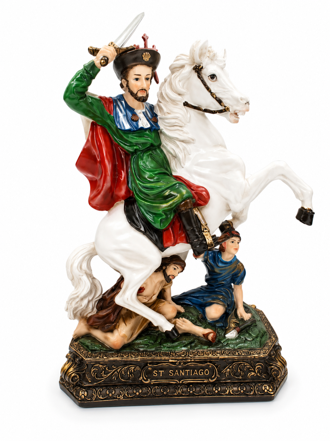 Saint Santiago Statue on White Horse