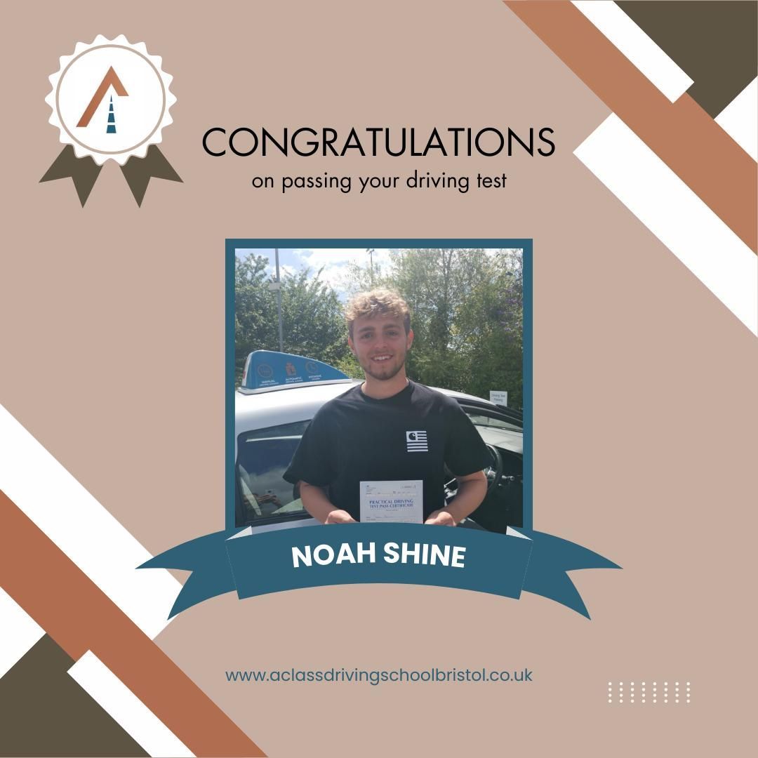 Noah Shine on the day they passed their driving test