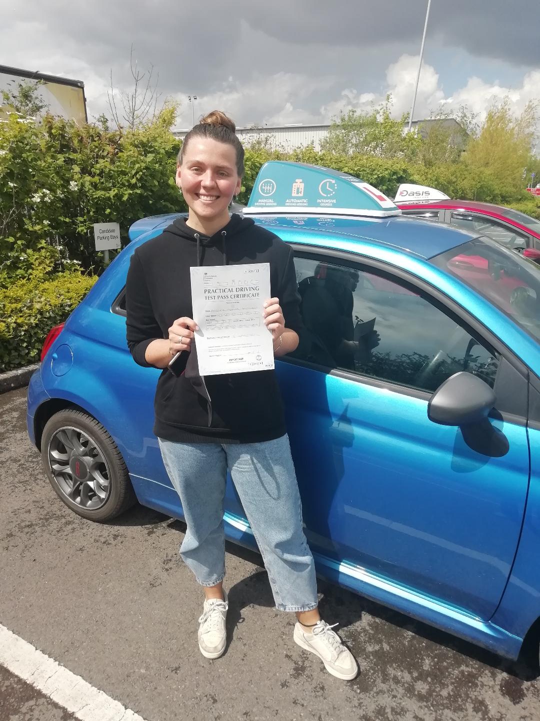 Phillipa passes her driving test first time with a-class driving school in avonmouth
