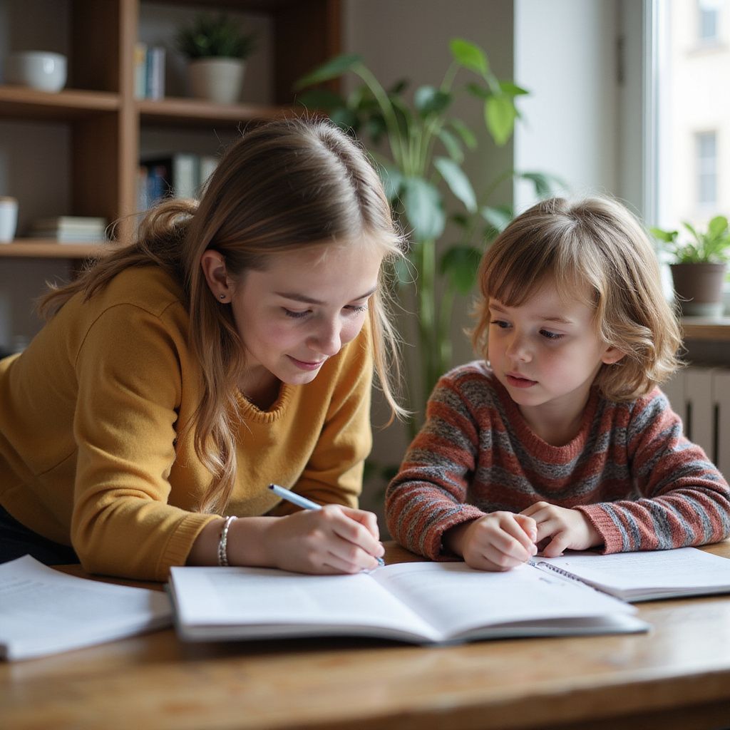 Student reading with dyslexia tutor in Mandeville LA