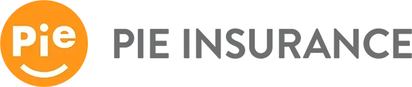 Pie Insurance logo: an orange circle with a smiling face and 