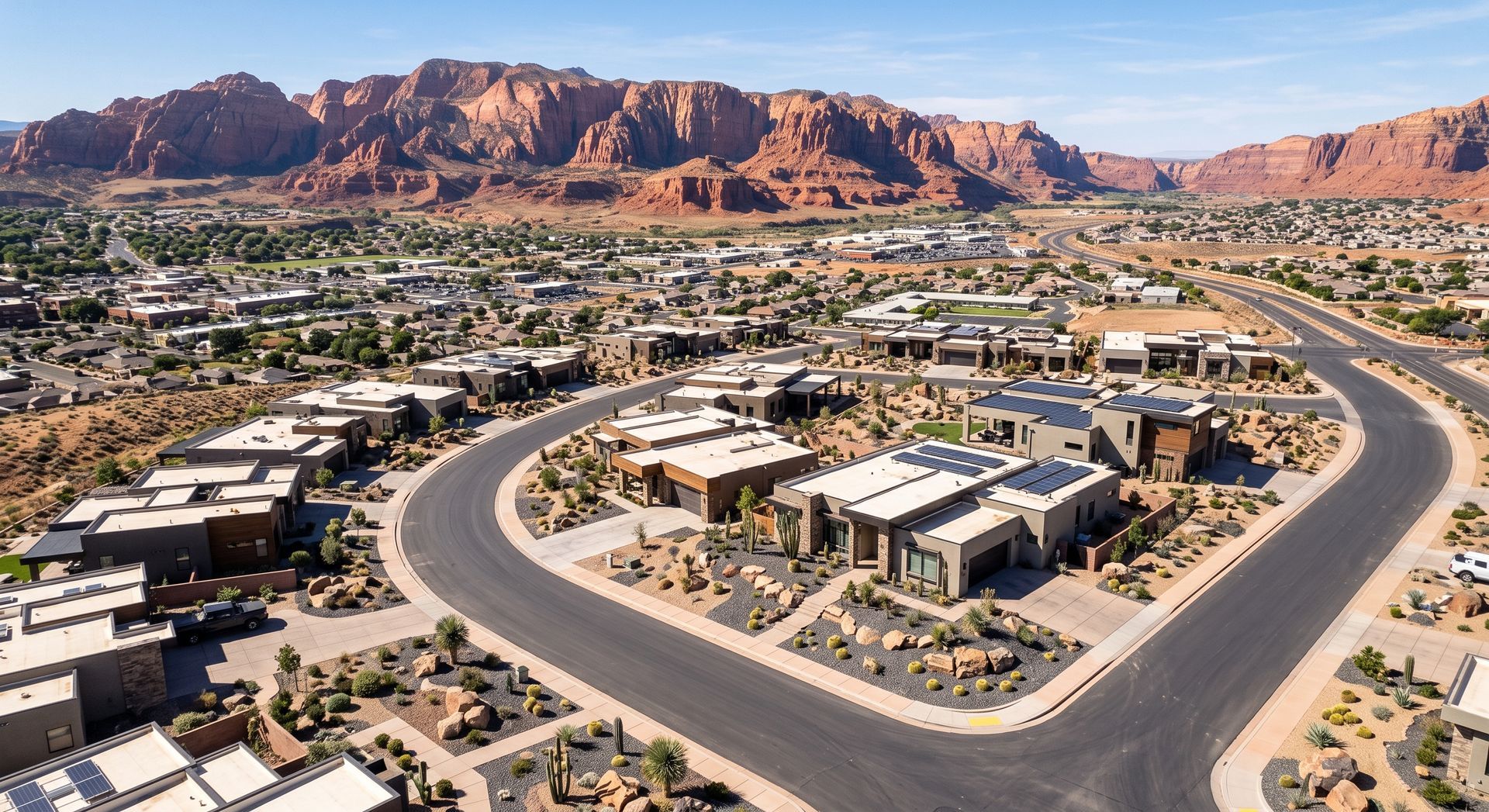 New construction homes in St. George Utah with desert views