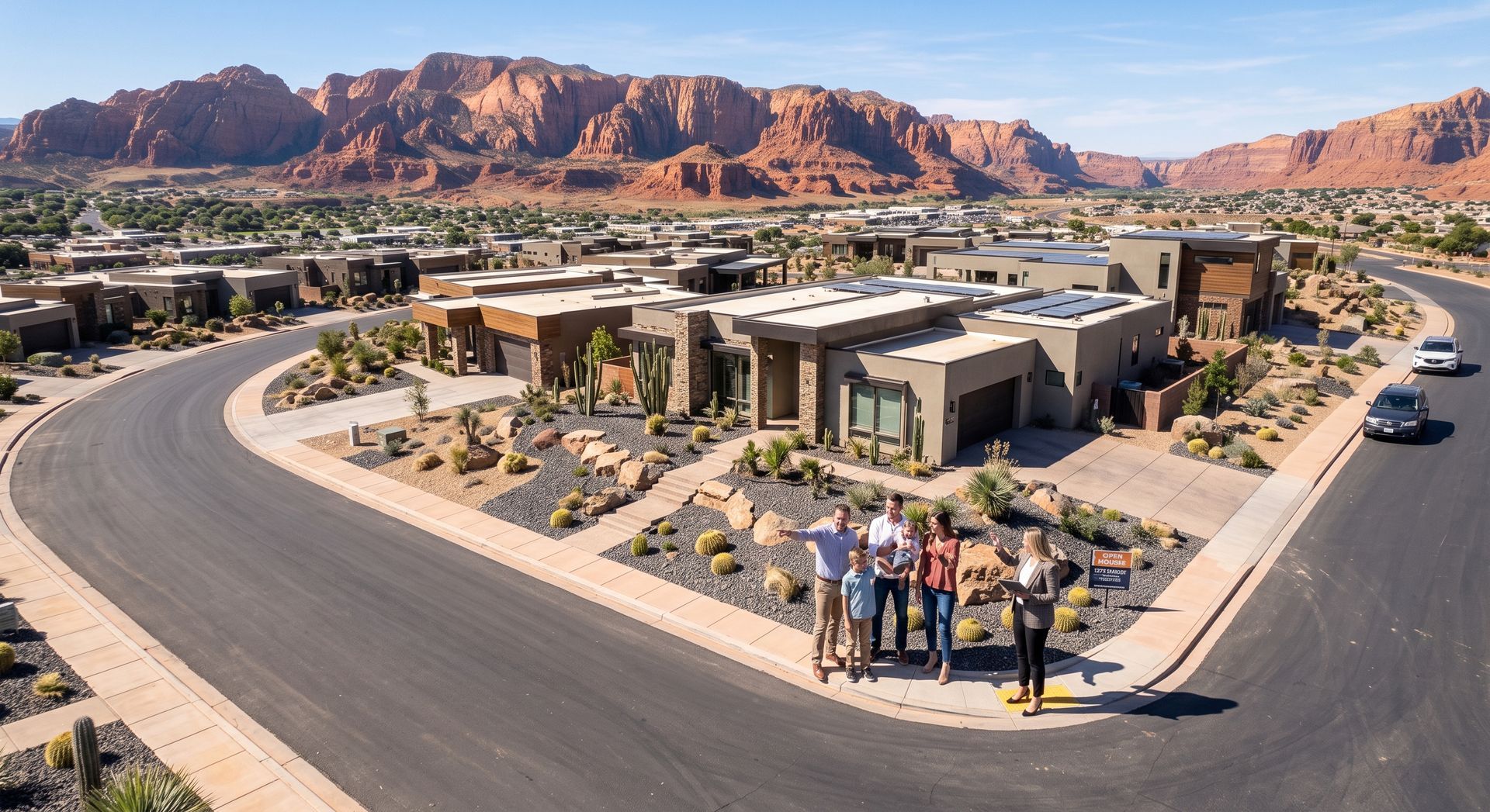 Homebuyers touring St George Utah real estate property