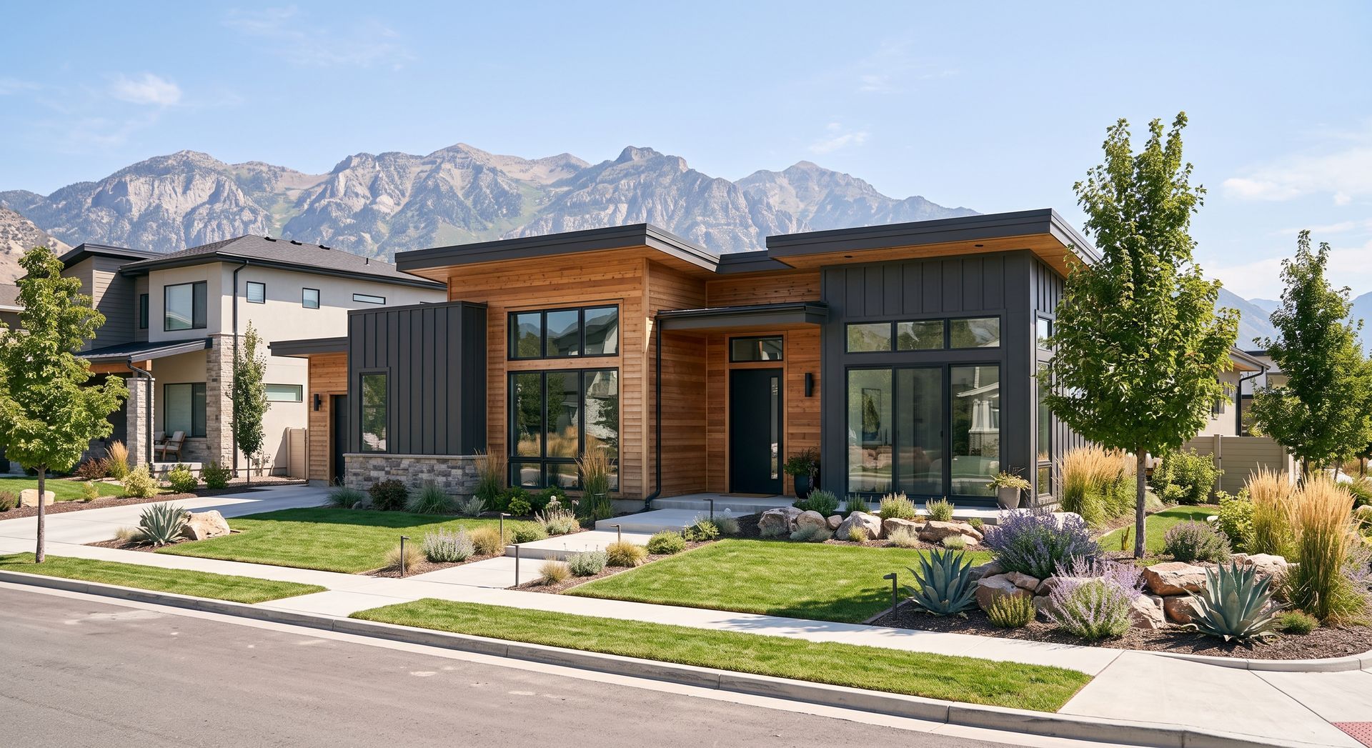 new construction homes in Utah residential neighborhood