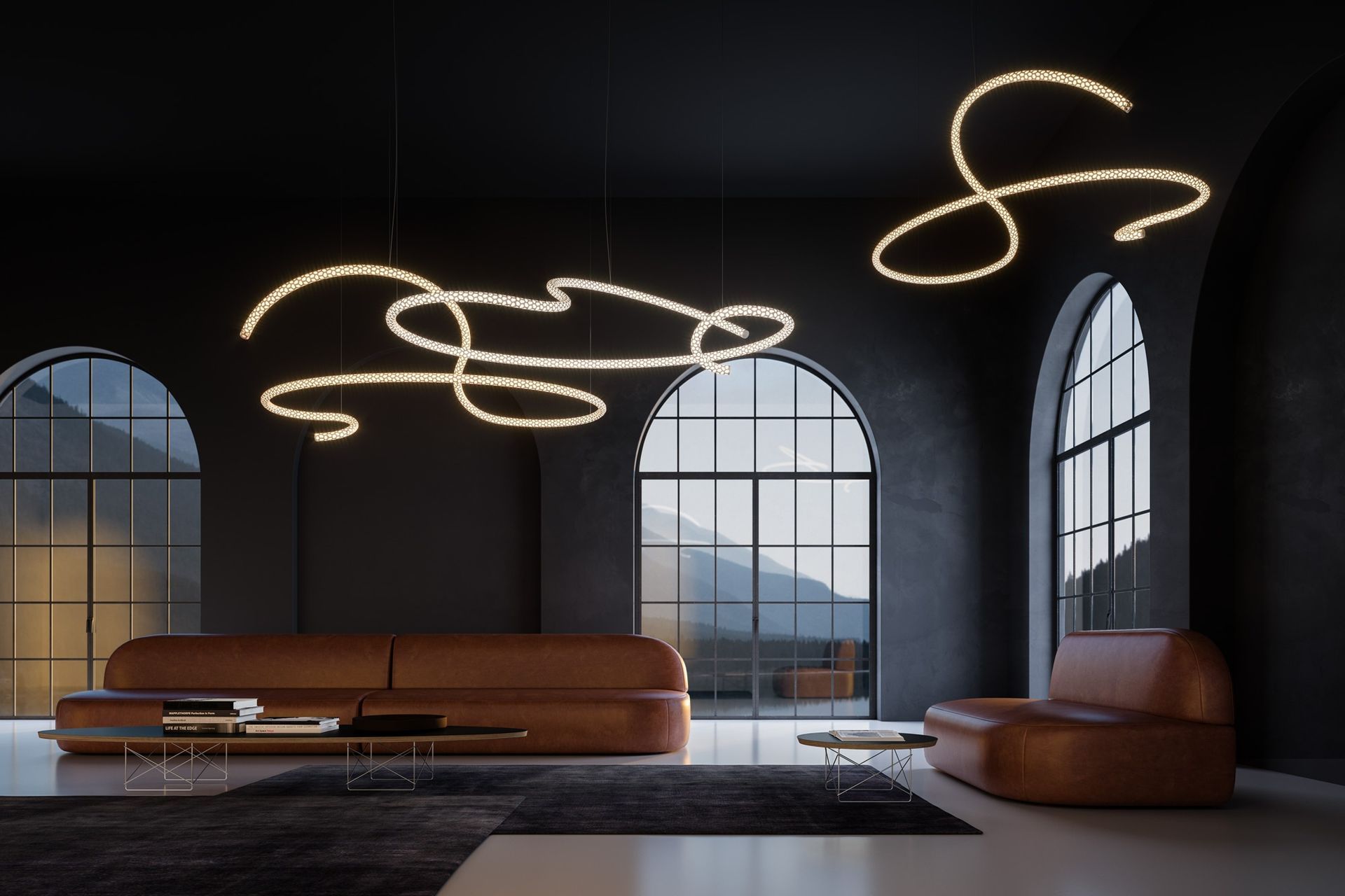 Rotaliana faretto tecnico Colombo Illuminazione Novara linee led sinuose