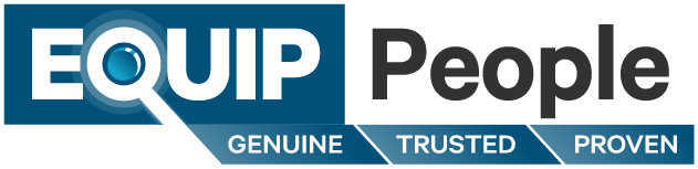 EQUIP People logo with blue EQUIP text and gray People text, plus “Genuine Trusted Proven” tagline
