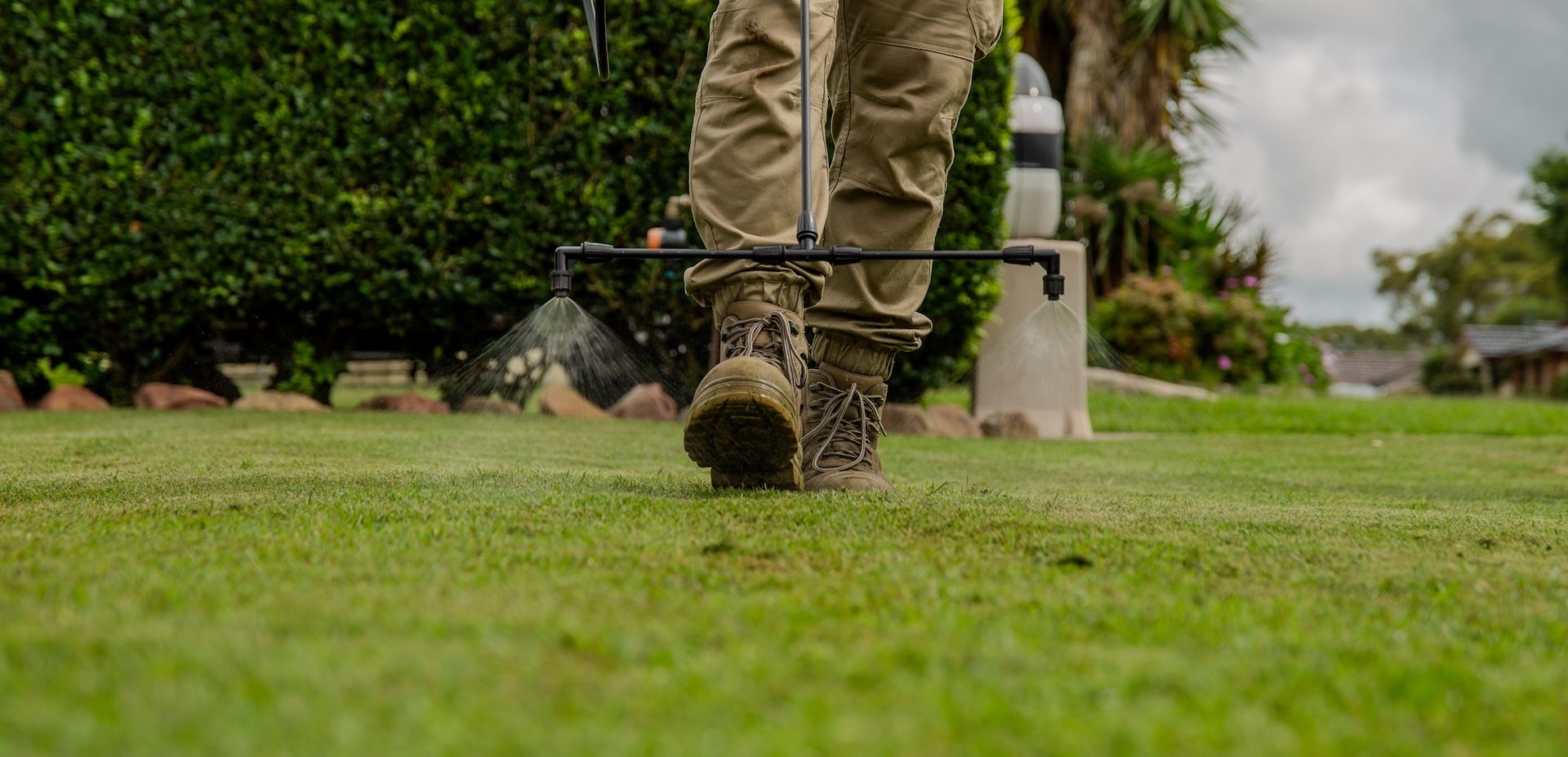 A House With a Driveway, Well-manicured Lawn, and a 50 Km/h Speed Limit Sign — Mow & Mulch Lawn & Garden Maintenance In Corlette, NSW