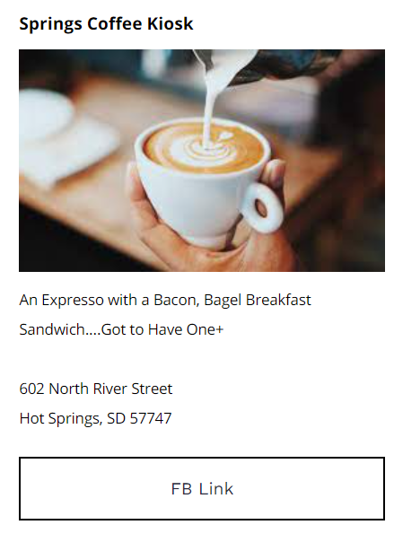 A person is pouring milk into a cup of coffee at springs coffee kiosk