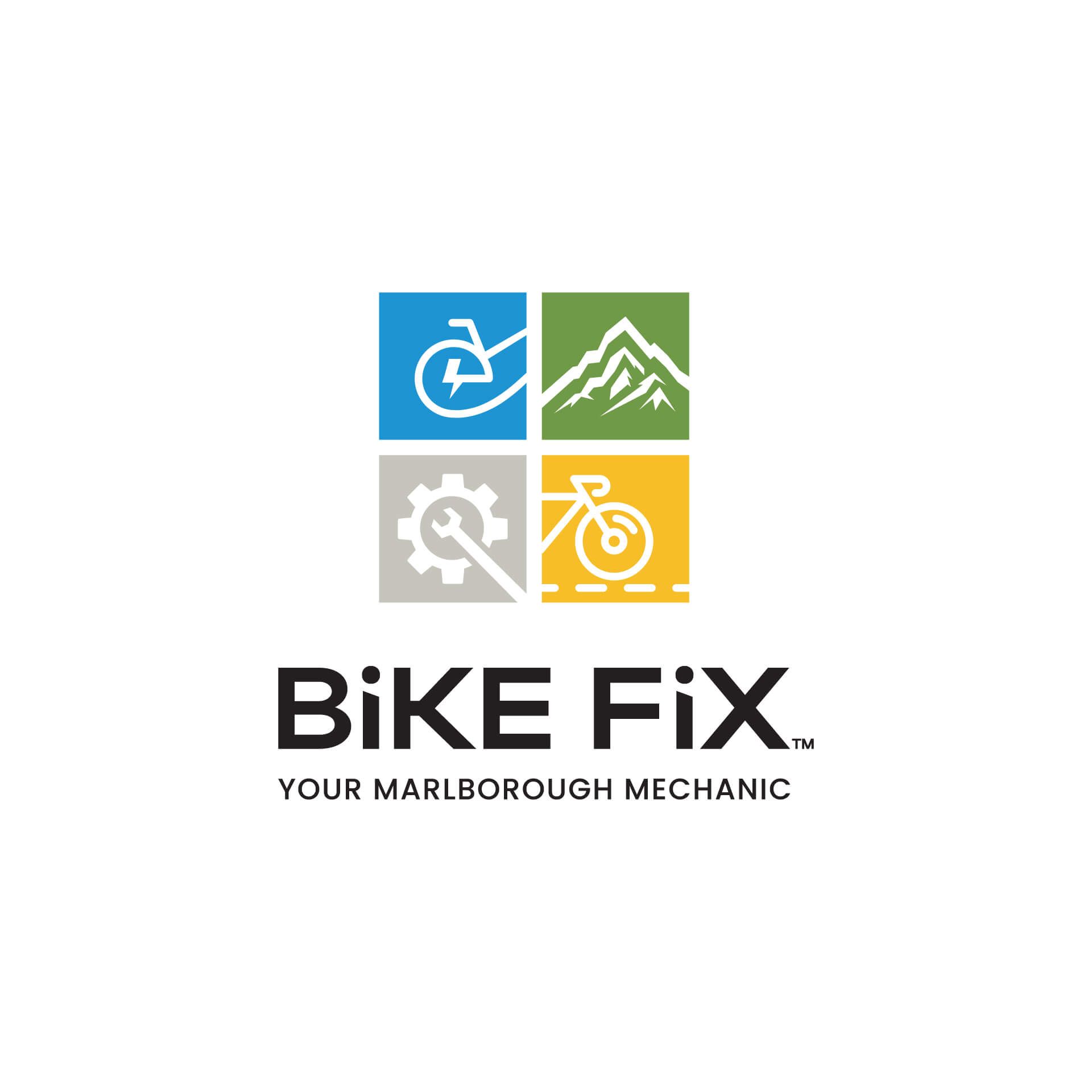 Bike Fix logo designed by Vanilla Hayes